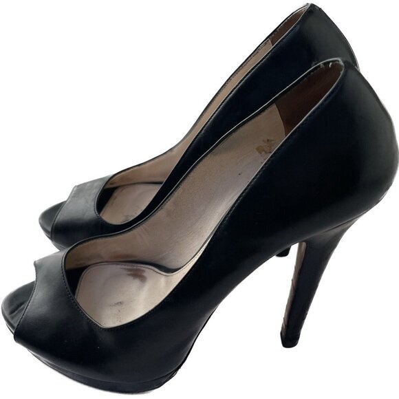 Prada Black Peep-Toe Heels - Picture 9 of 11
